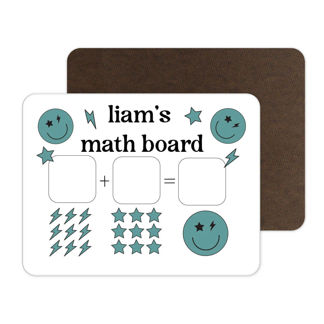 Kids Personalized Whiteboard | Smiley Face Green - Image 2