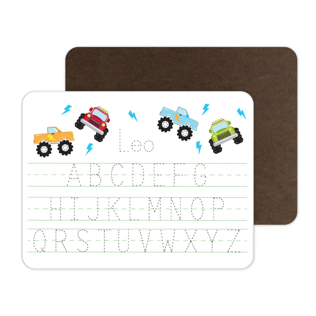 Kids Personalized Whiteboard | Truck Rally - Image 2