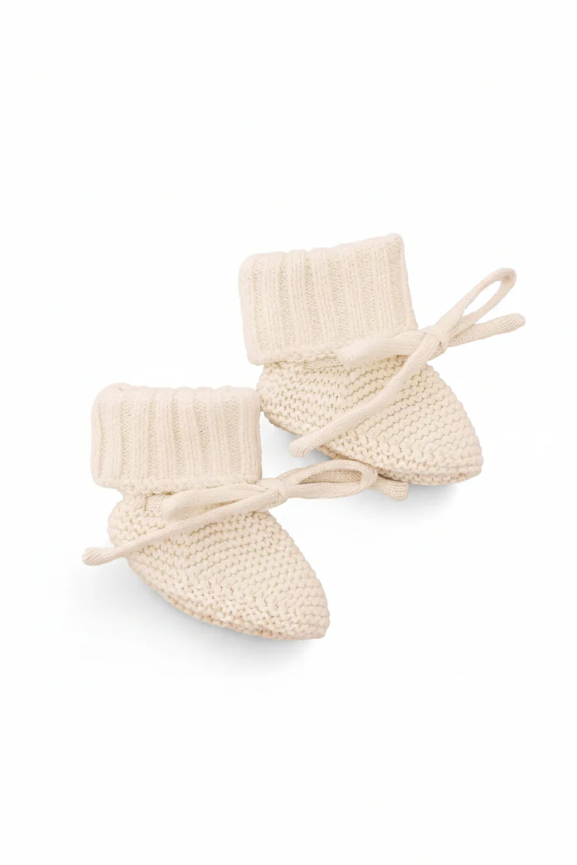 Knit Baby Booties | Sweet Neutrals - Image 6