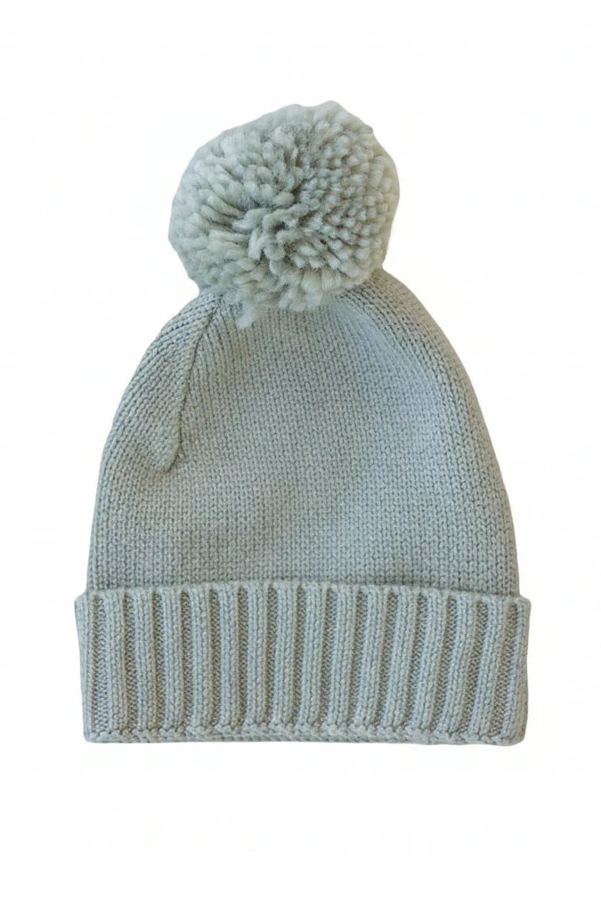 Knit Baby Pom Pom Beanie - Image 3
