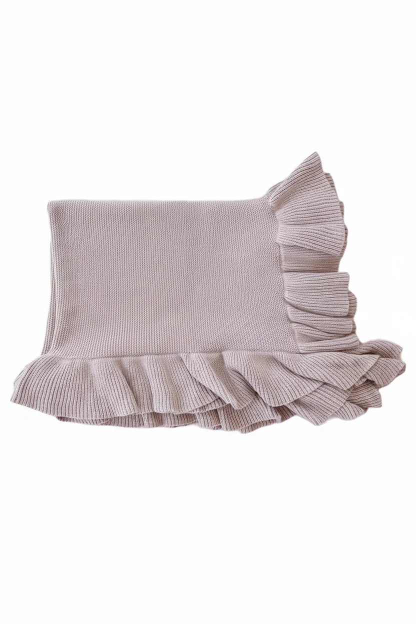 Knit Blanket With Ruffle - Image 5