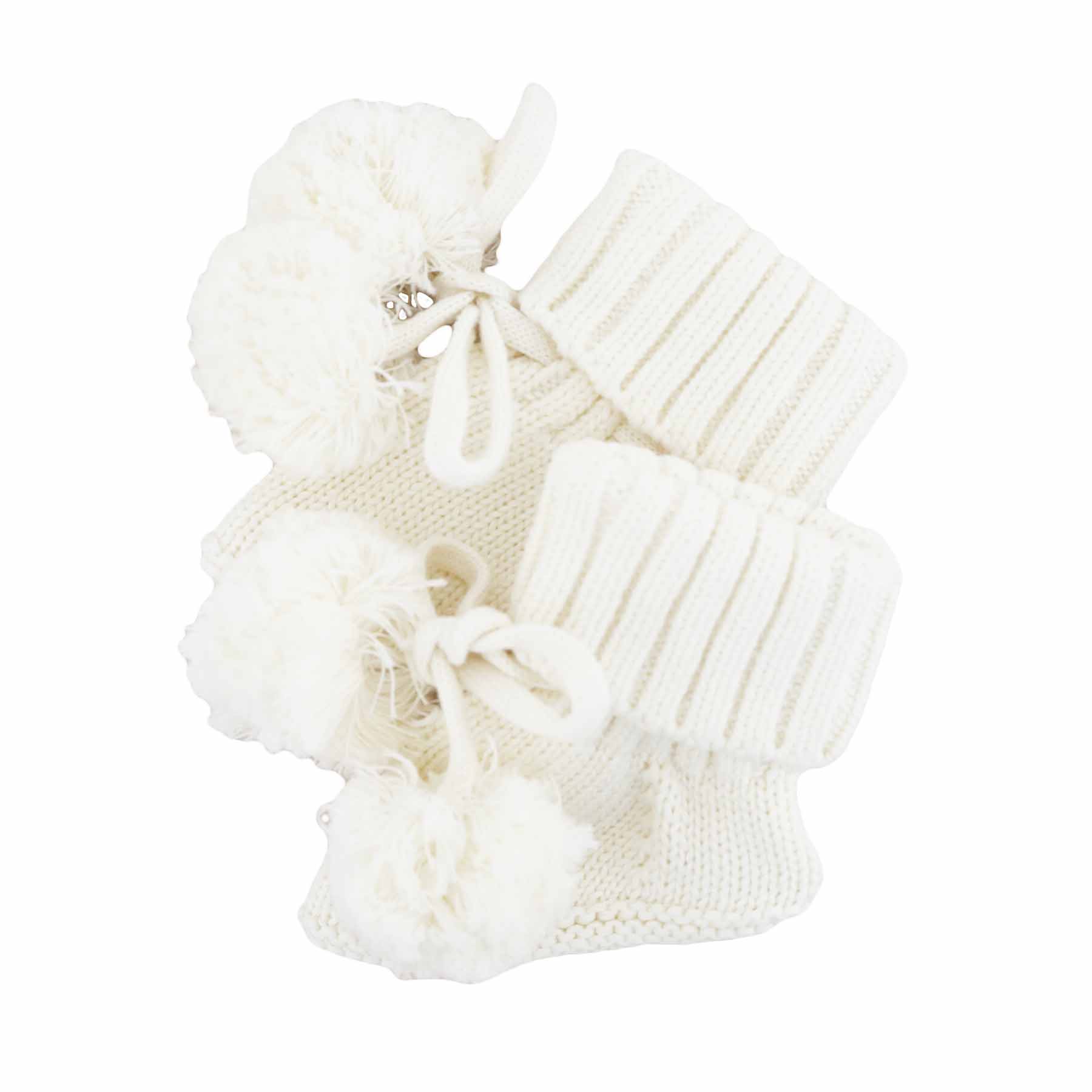 Knit Pom Pom Baby Booties - Image 8
