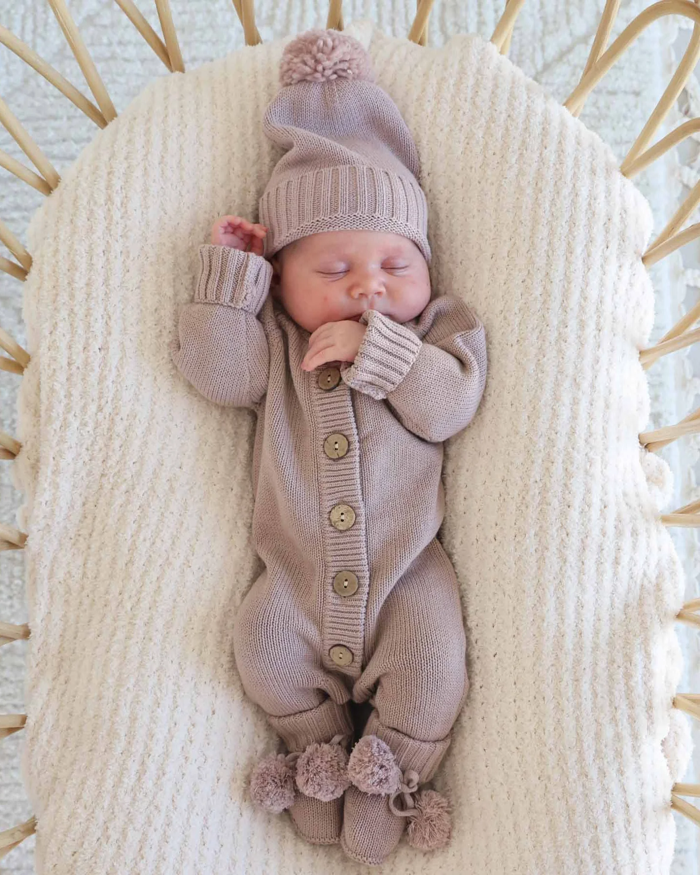 Knit Sweater Button Romper - Image 5