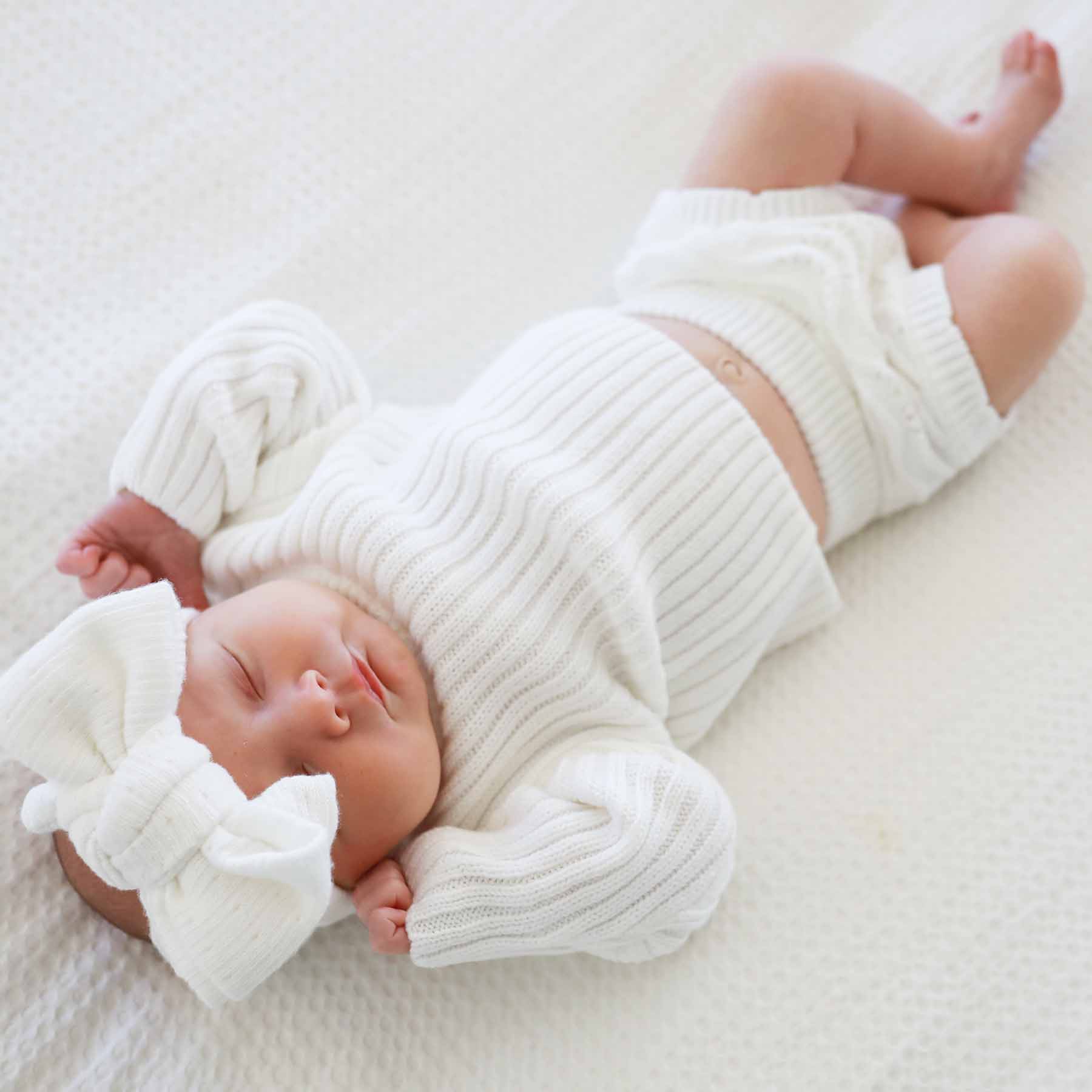 Knit Sweater & Lace Bloomer Set | Dove - Image 5