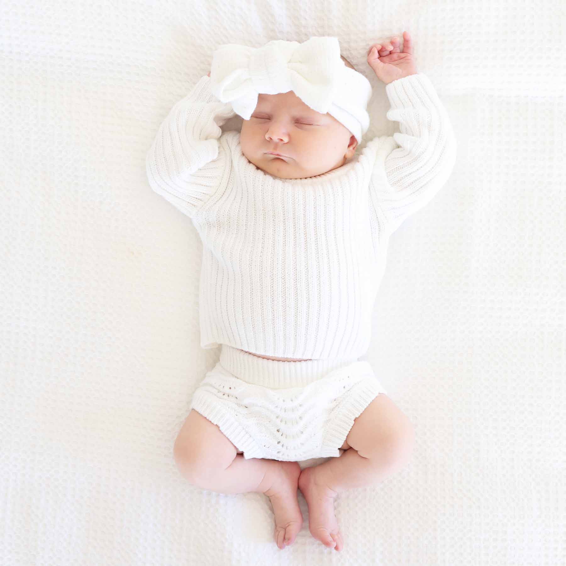 Knit Sweater & Lace Bloomer Set | Dove - Image 8
