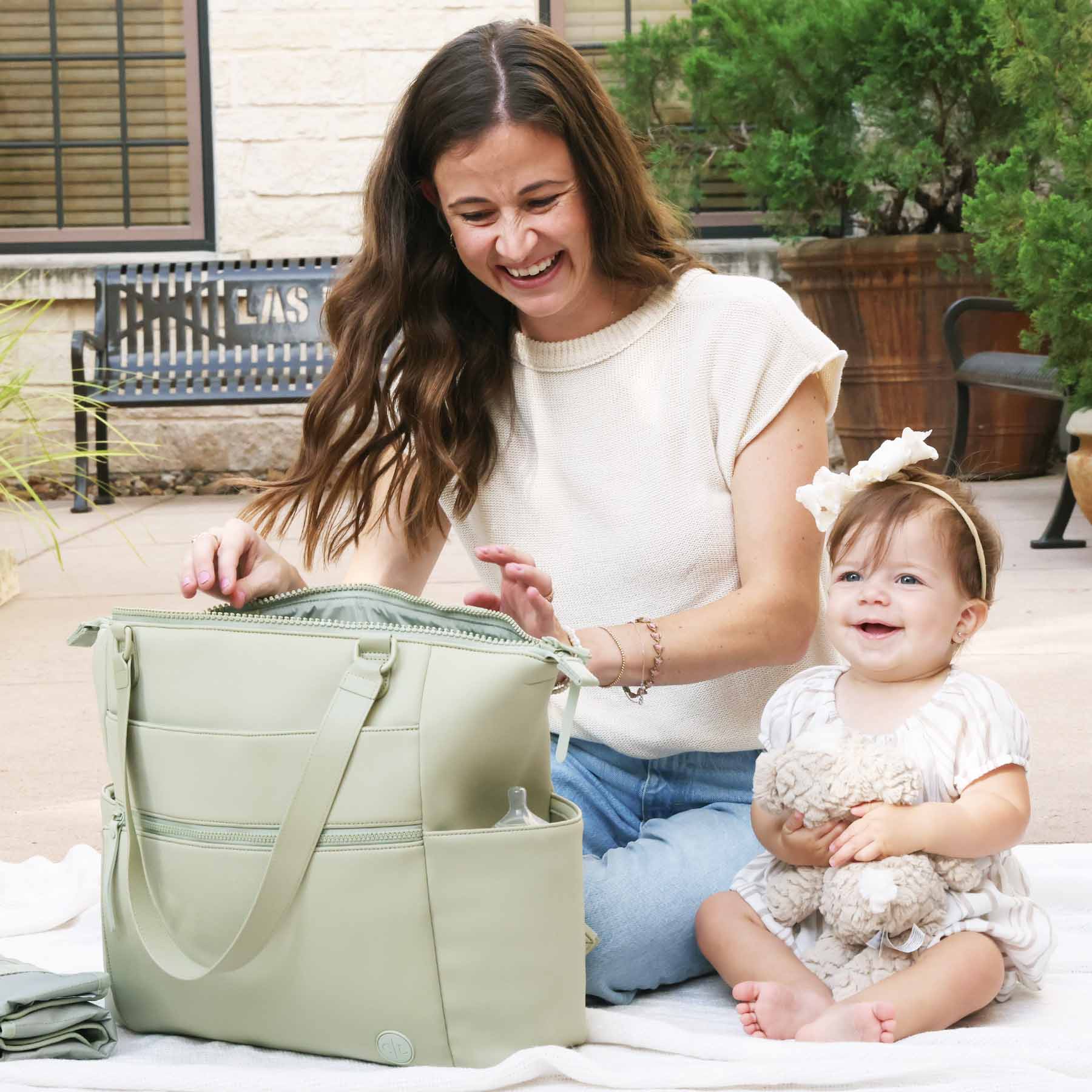 Lane Convertible Diaper Bag Tote | Matcha - Image 4