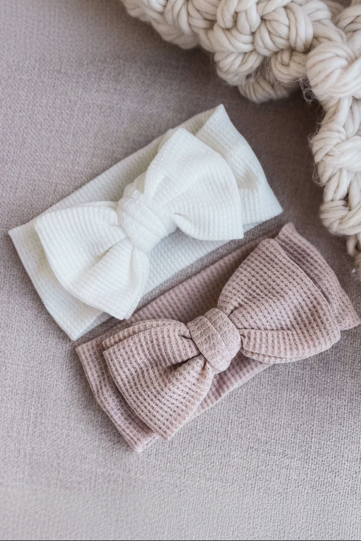 Large Waffle Knit Bow