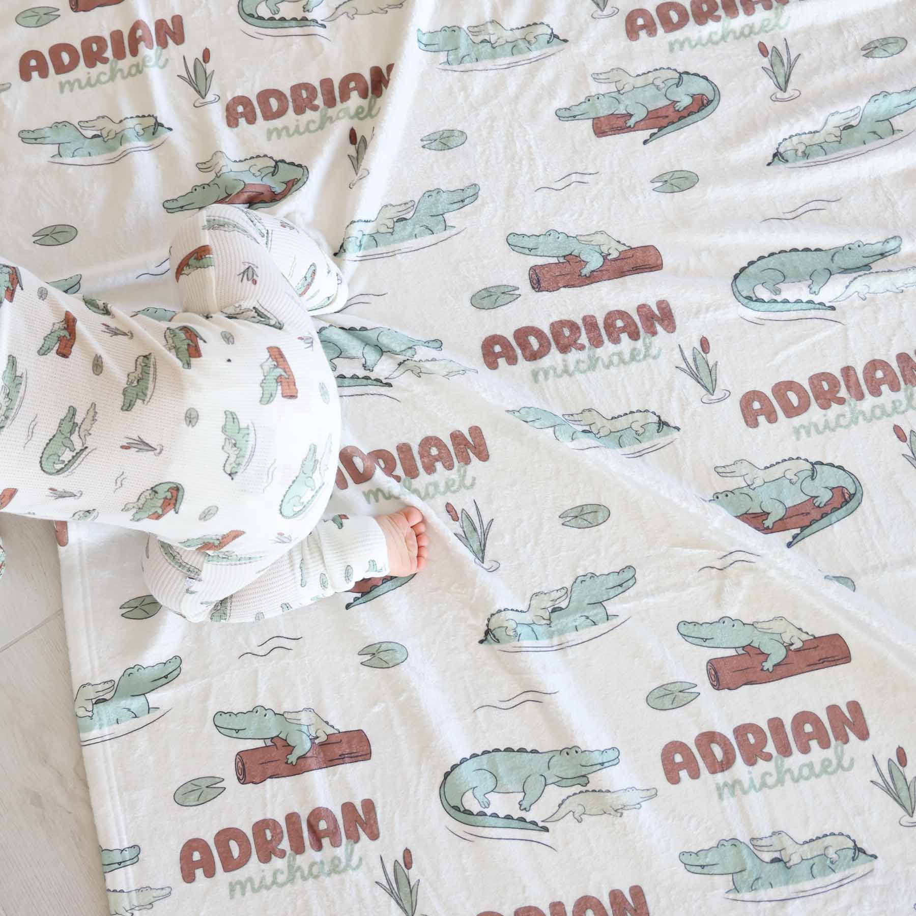 Later Gator Personalized Kids Blanket - Image 2