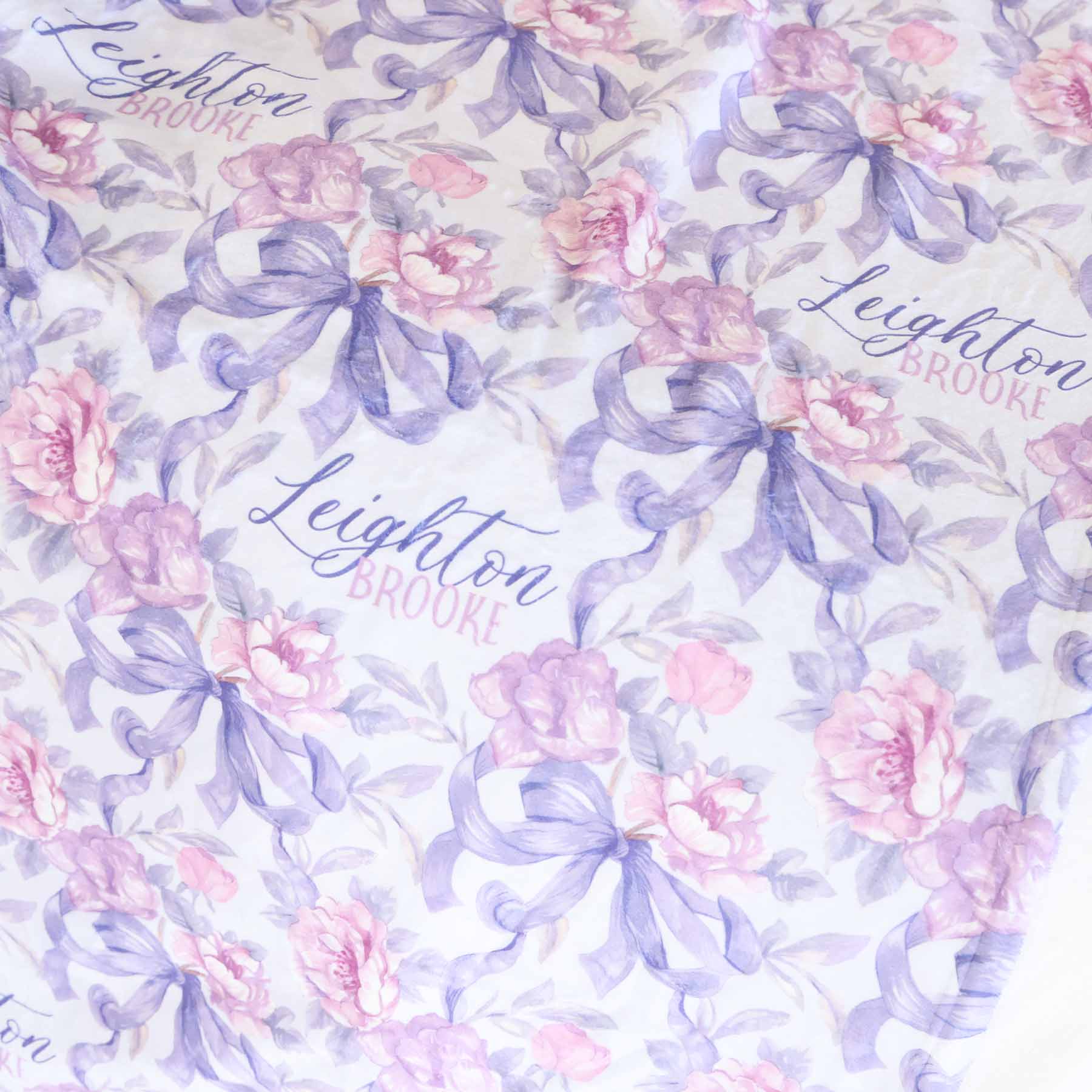 Leighton's Lavender Personalized Kids Blanket - Image 3