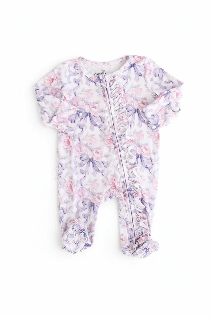Leighton's Lavender Ruffle Zipper Footie - Image 10