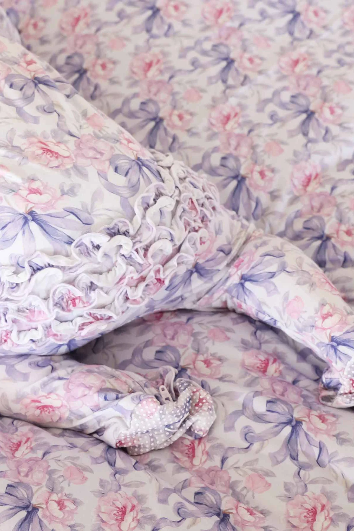 Leighton's Lavender Ruffle Zipper Footie - Image 3