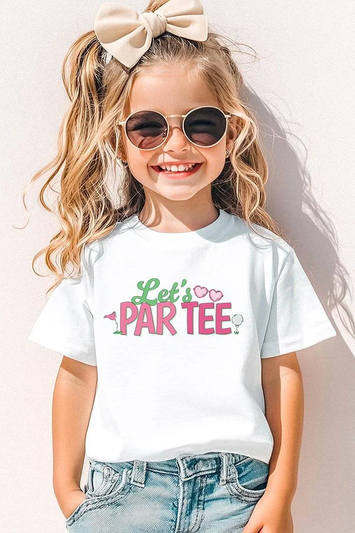 Let's Par-Tee Kids Graphic Tee | White