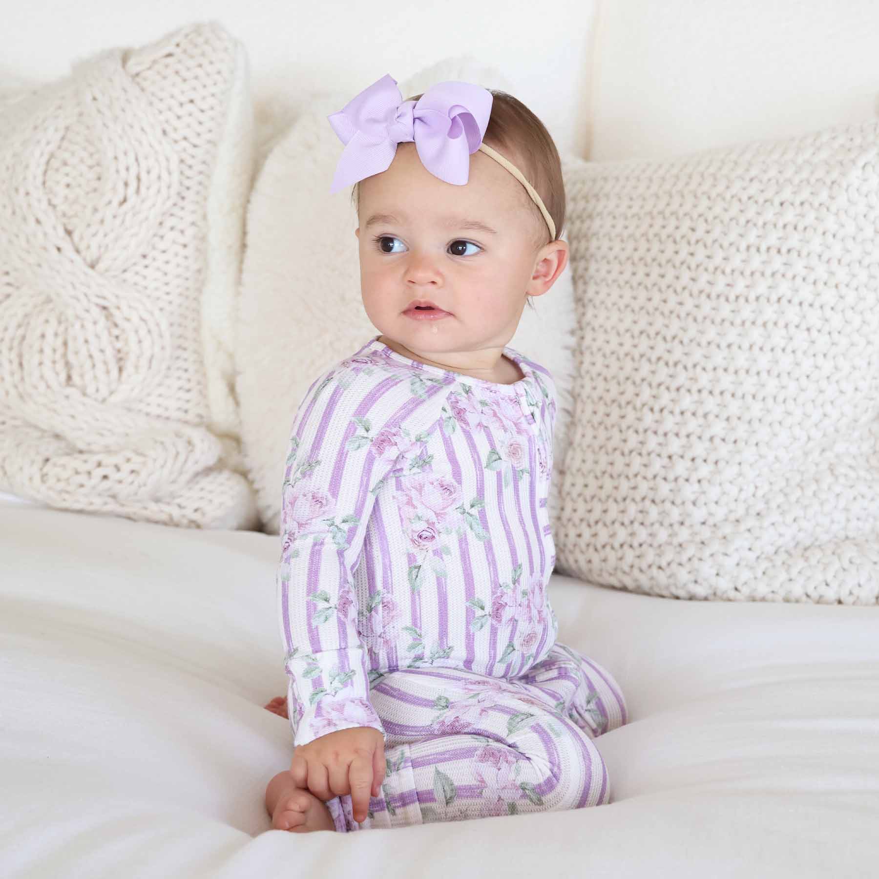 Lila's Lilacs Bamboo Waffle Convertible Zip Romper - Image 13