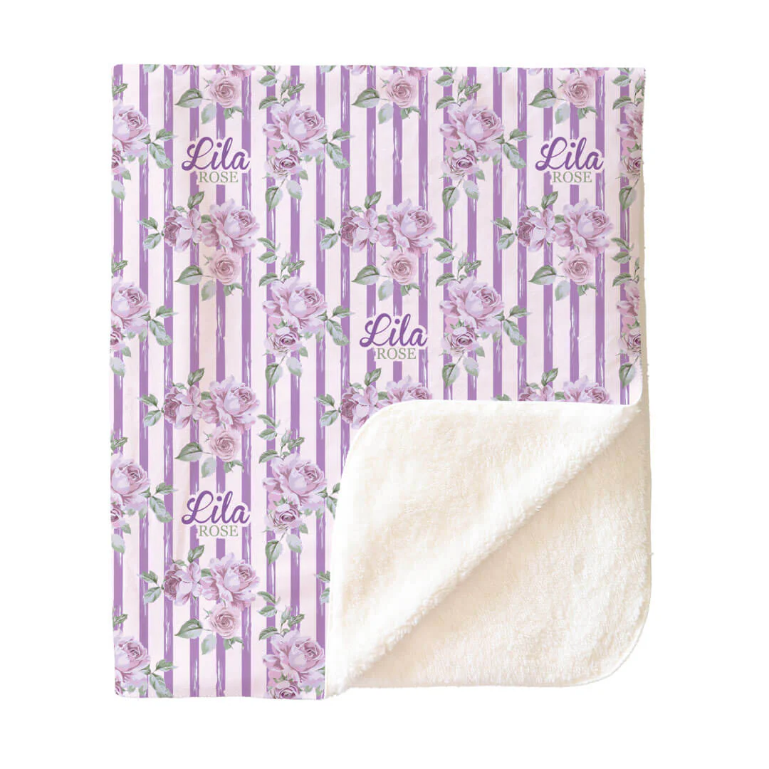 Lila's Lilacs Personalized Kids Blanket - Image 5