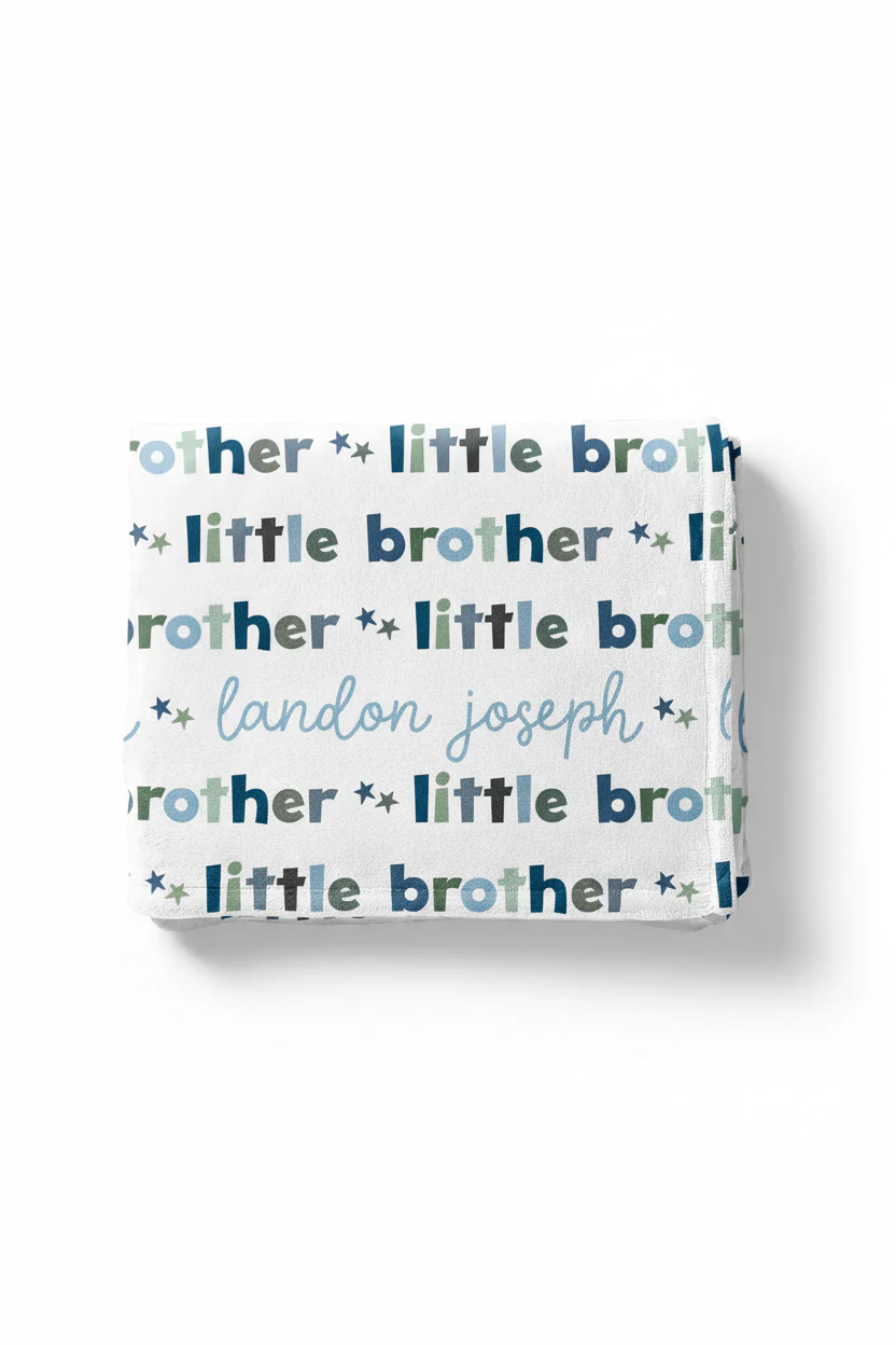 Personalized Kids Blanket | Little Sibling - Image 3
