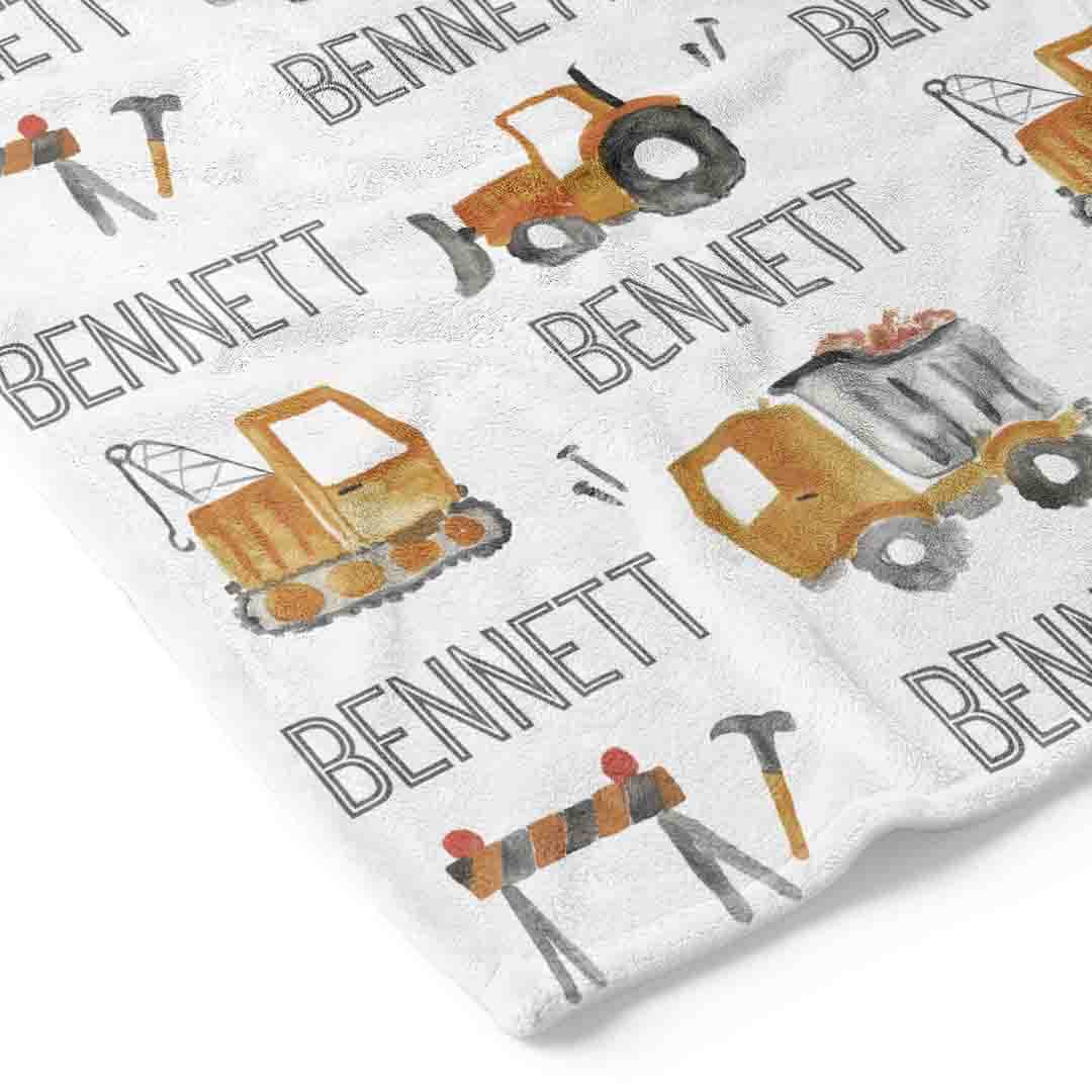 Little Digger Personalized Toddler Blanket - Image 3