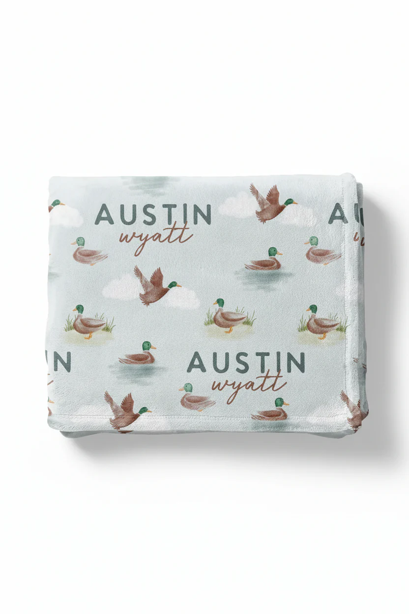 Little Duckling Personalized Kids Blanket