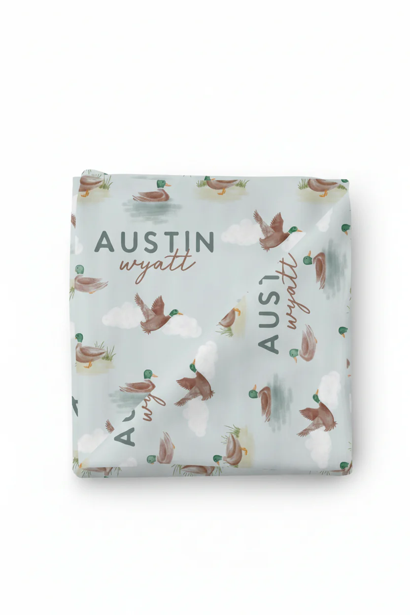 Little Duckling Personalized Swaddle Blanket