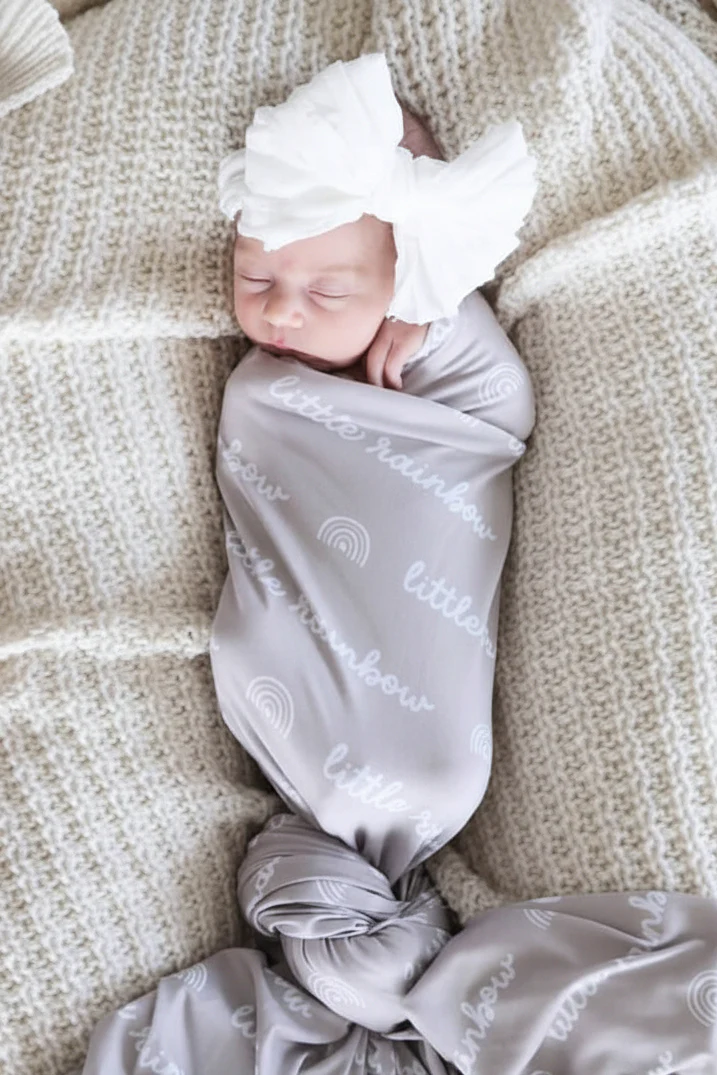 Little Rainbow Swaddle Blanket | Neutral - Image 3
