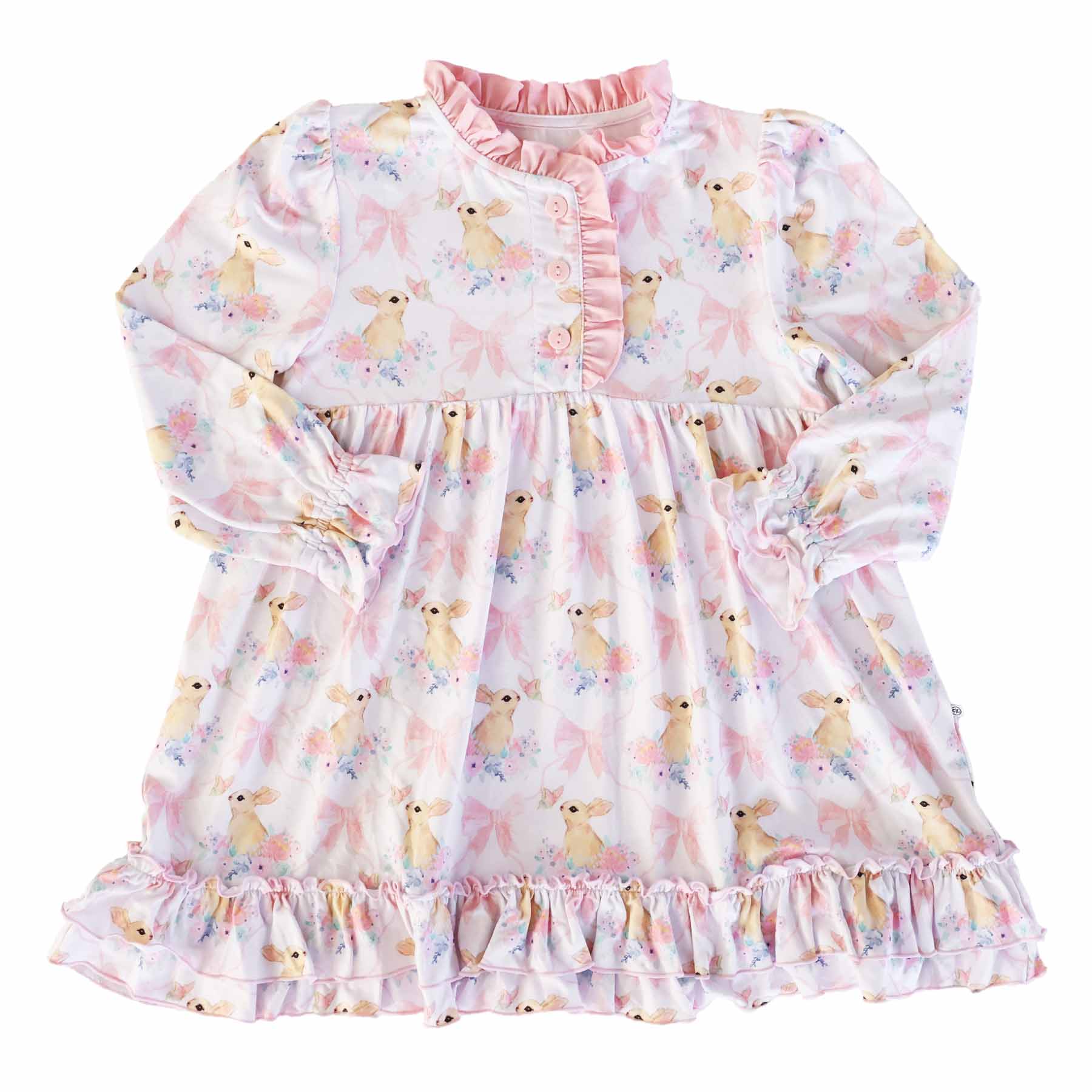 Long Sleeve Princess Ruffle Nightgown | Bunny Bow Dreams - Image 2