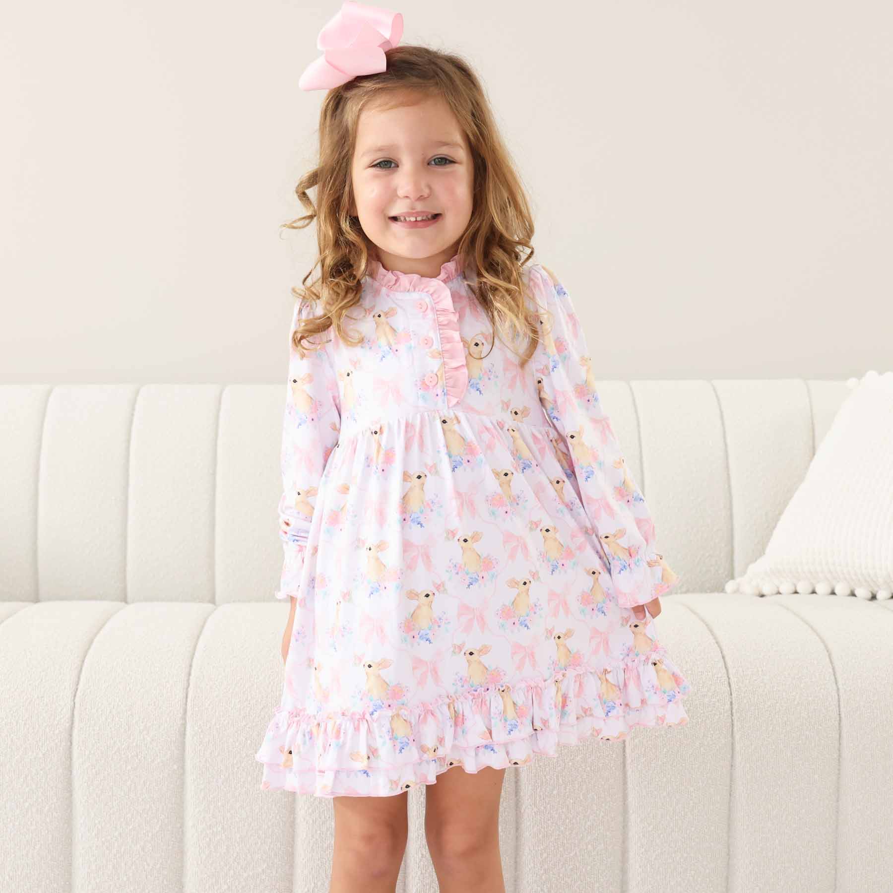 Long Sleeve Princess Ruffle Nightgown | Bunny Bow Dreams - Image 5