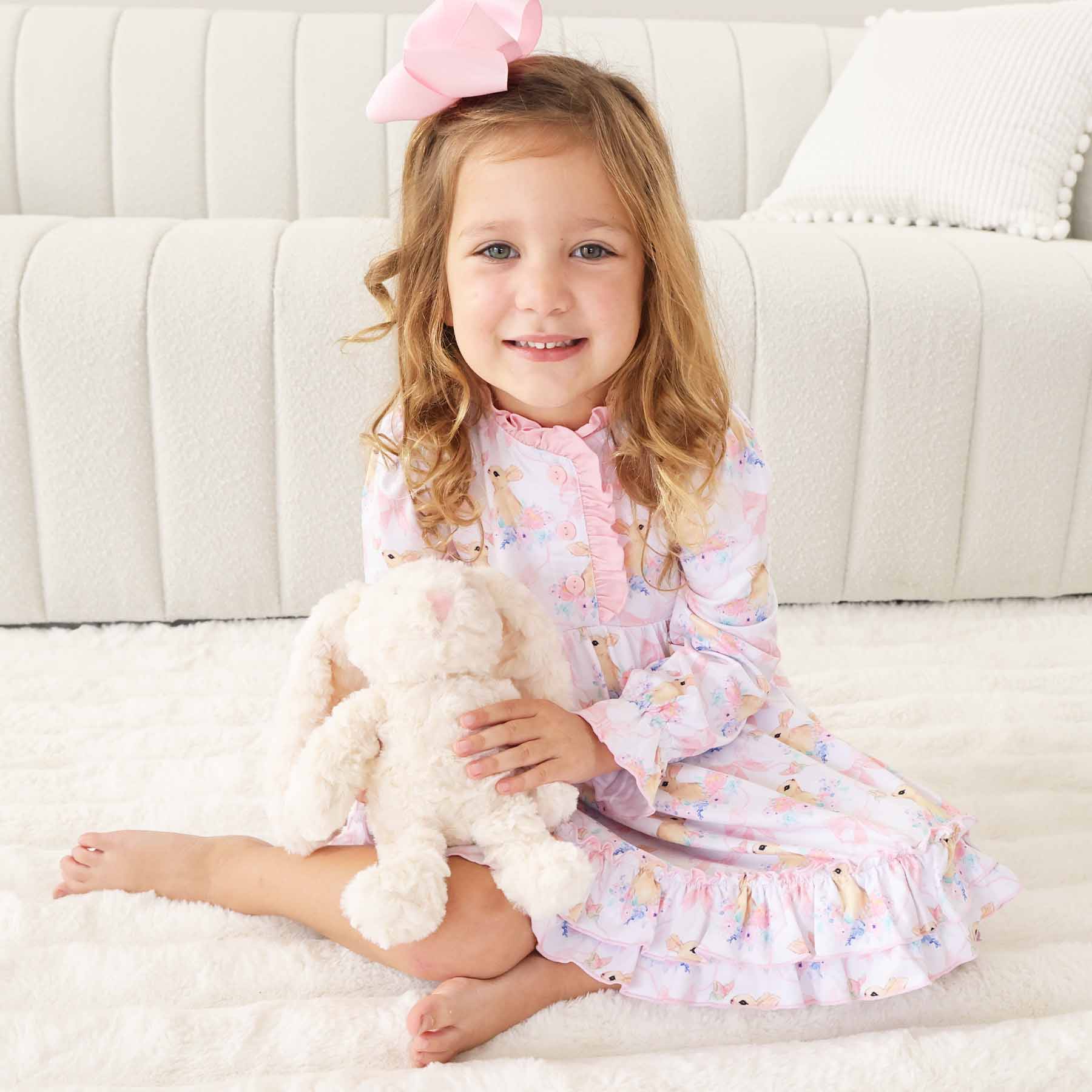 Long Sleeve Princess Ruffle Nightgown | Bunny Bow Dreams - Image 6
