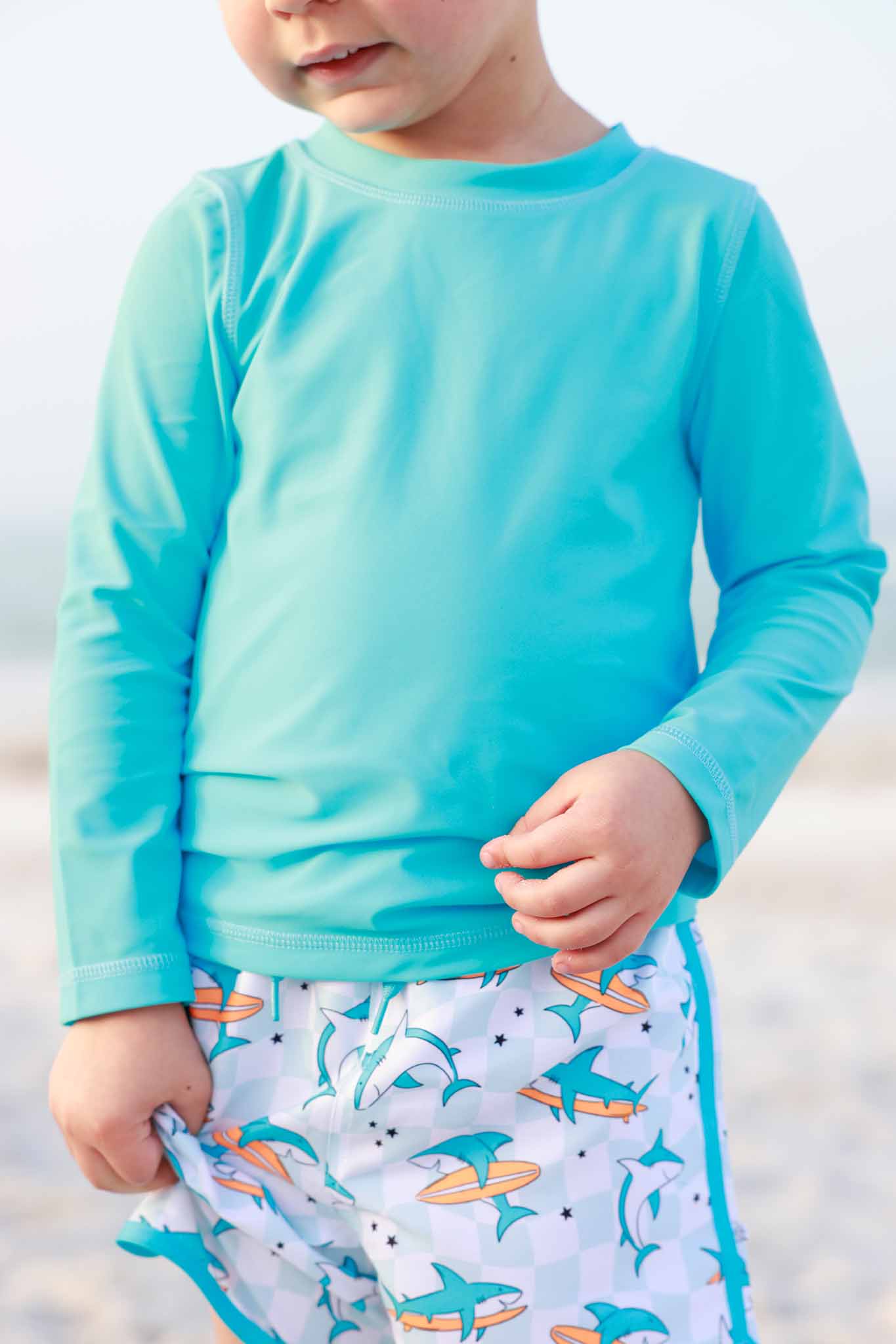 Long Sleeve Rash Guard Shirt | Sharking Blue - Image 7