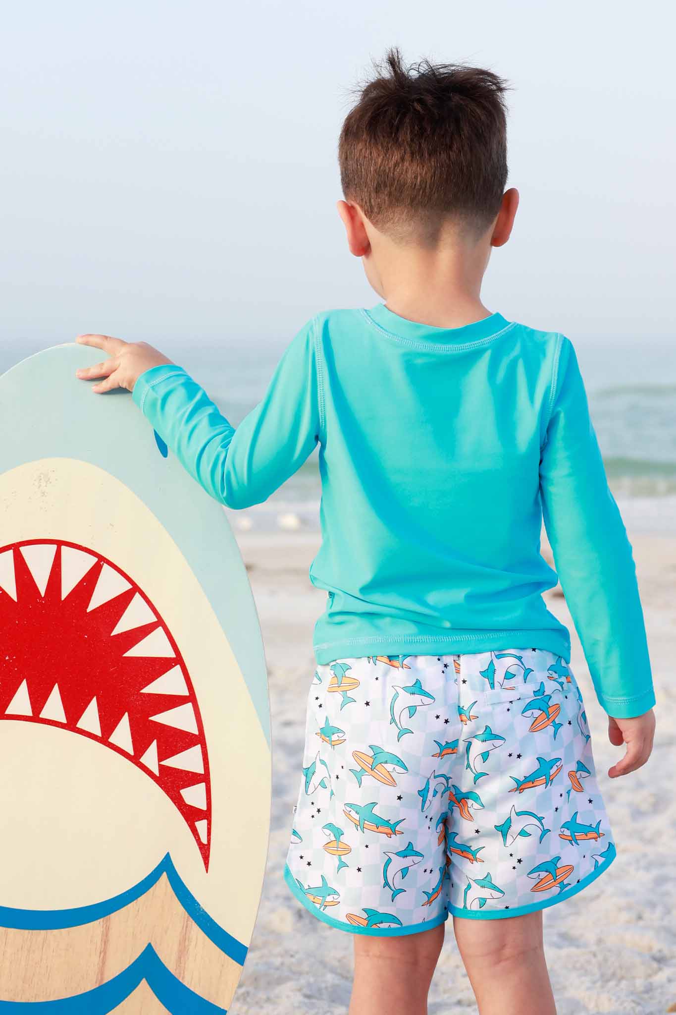 Long Sleeve Rash Guard Shirt | Sharking Blue - Image 8