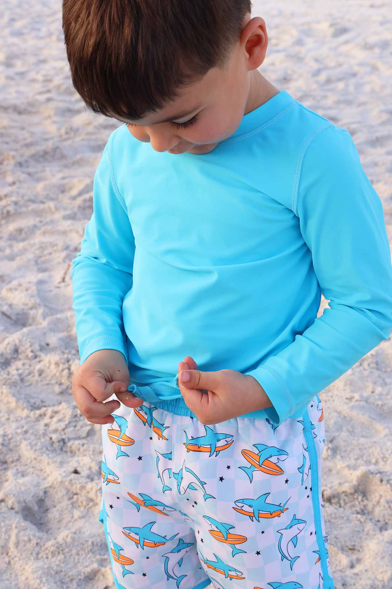 Long Sleeve Rash Guard Shirt | Sharking Blue - Image 9