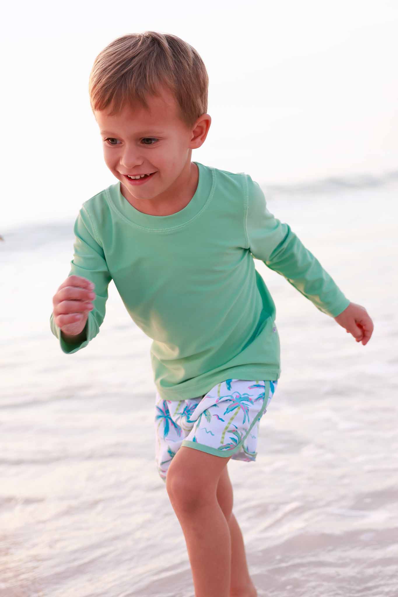 Long Sleeve Rash Guard Shirt | Tropical Green - Image 4