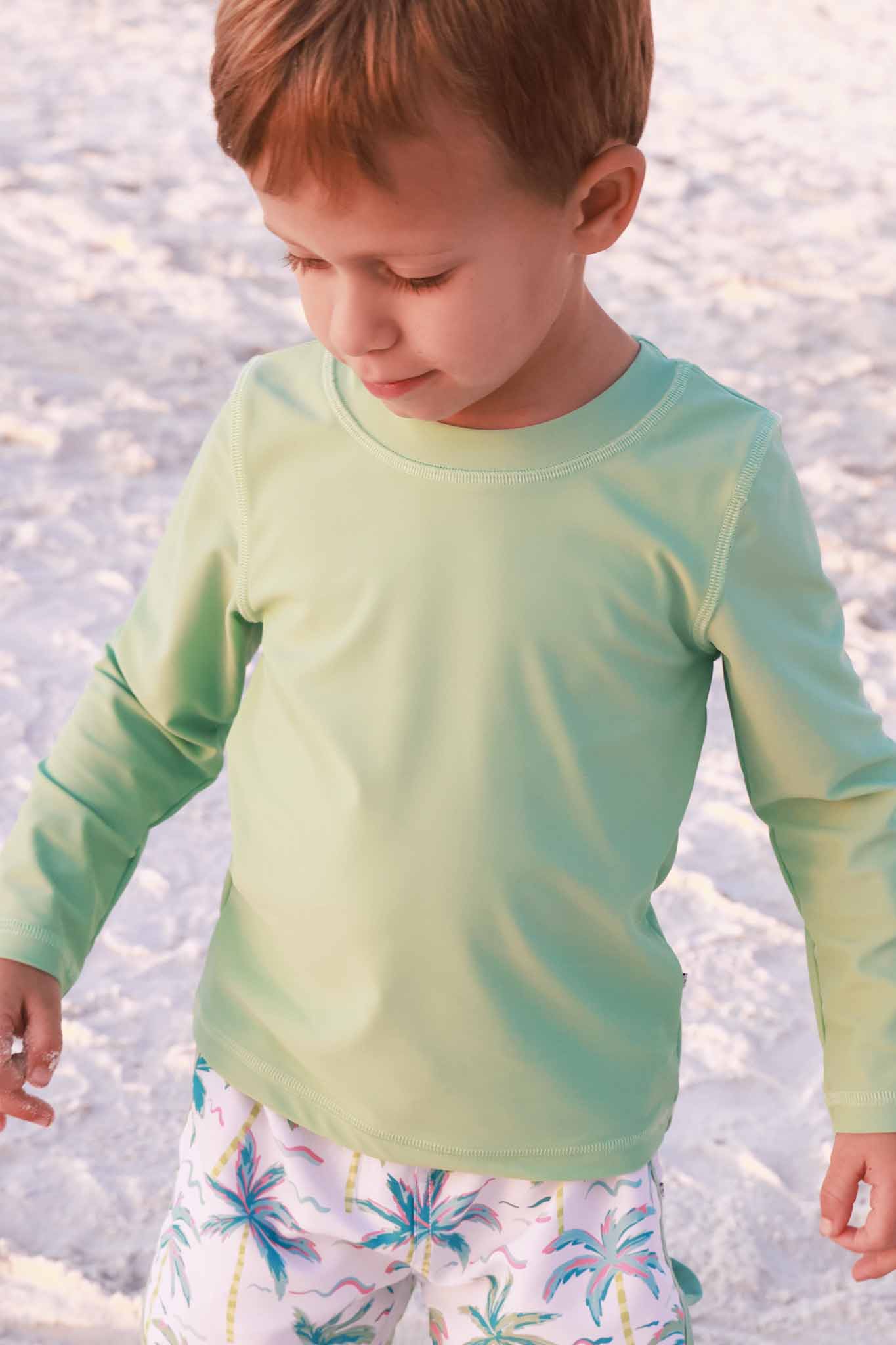 Long Sleeve Rash Guard Shirt | Tropical Green - Image 8