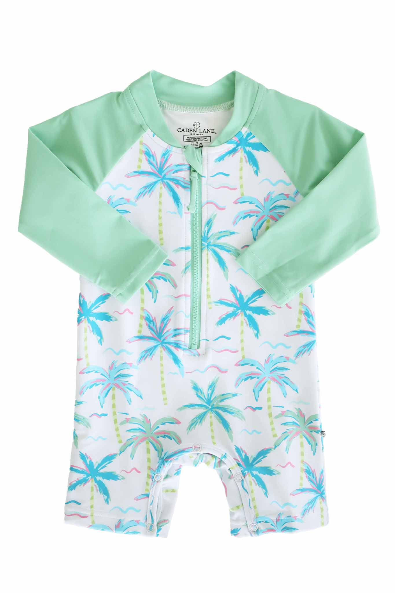Long Sleeve Rash Guard Swim Romper Shortie | Blue Lagoon - Image 6
