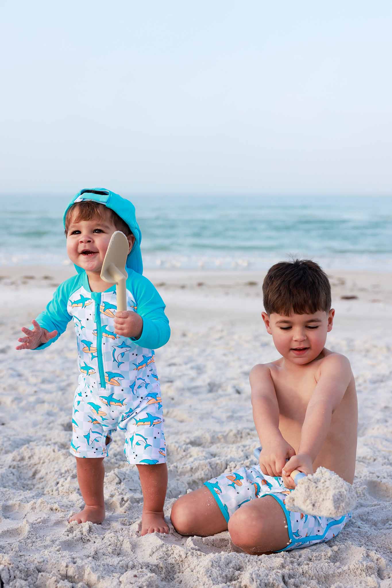 Long Sleeve Rash Guard Swim Romper Shortie | Totally Jawsome - Image 11