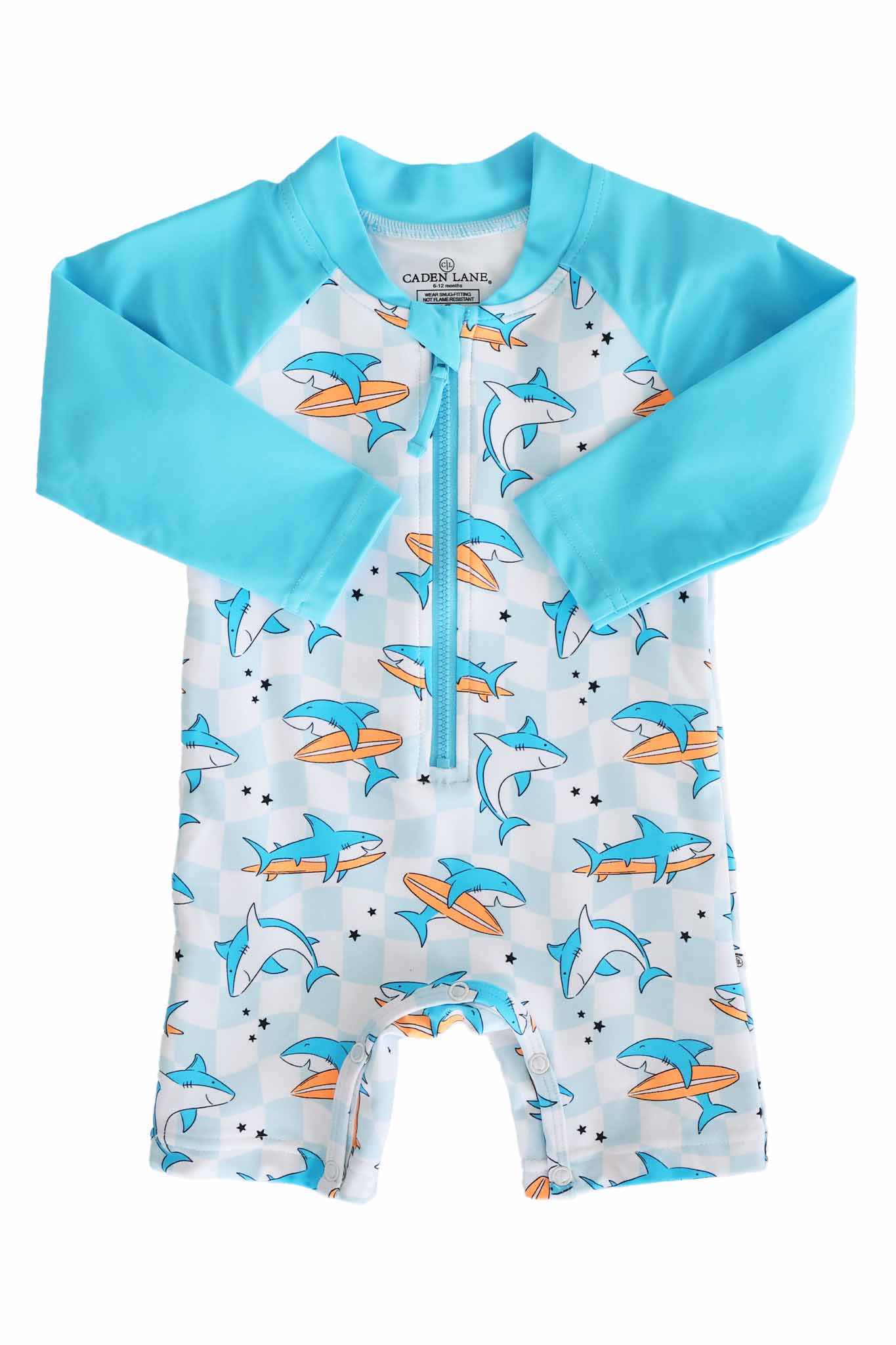 Long Sleeve Rash Guard Swim Romper Shortie | Totally Jawsome - Image 7