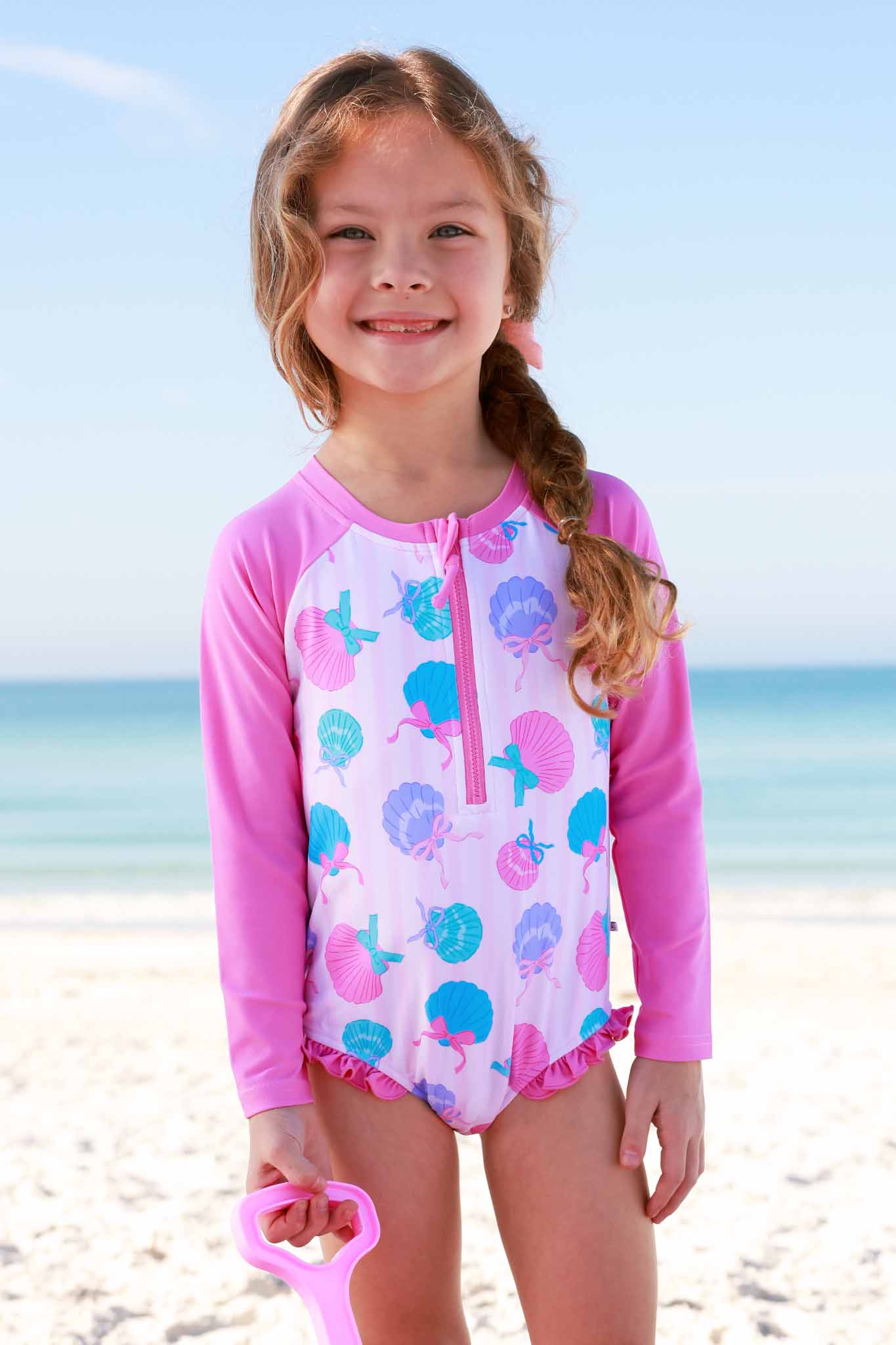 Long Sleeve Rash Guard with Front Zipper | Seaside Sweetie - Image 13
