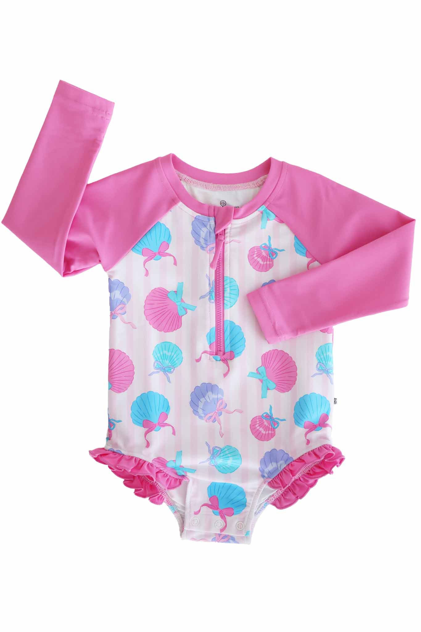 Long Sleeve Rash Guard with Front Zipper | Seaside Sweetie - Image 2
