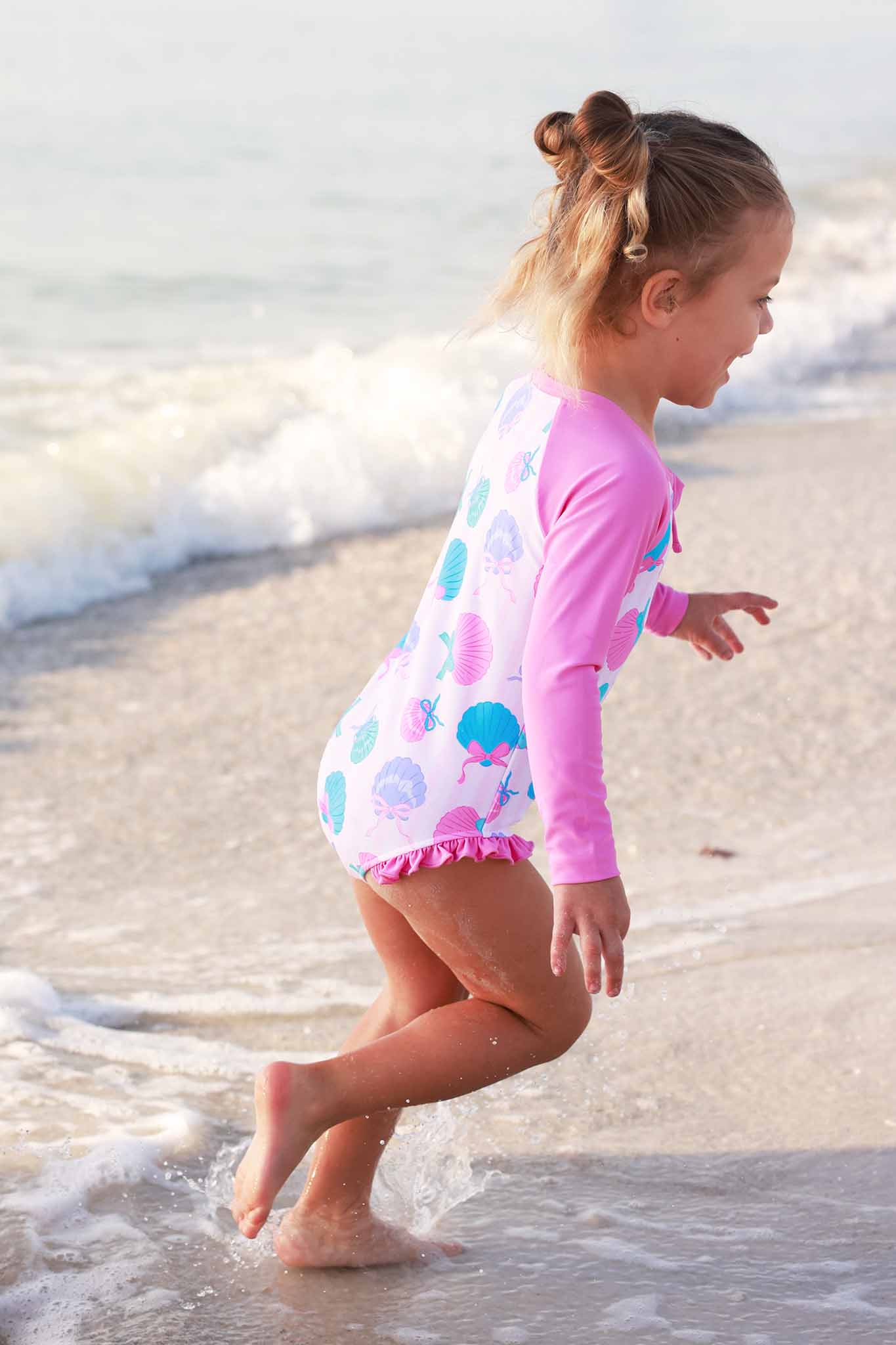 Long Sleeve Rash Guard with Front Zipper | Seaside Sweetie - Image 20