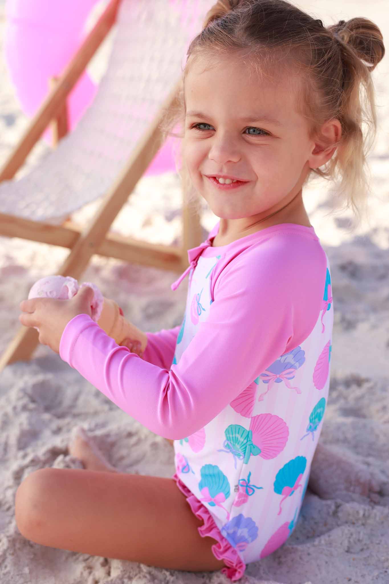 Long Sleeve Rash Guard with Front Zipper | Seaside Sweetie - Image 7