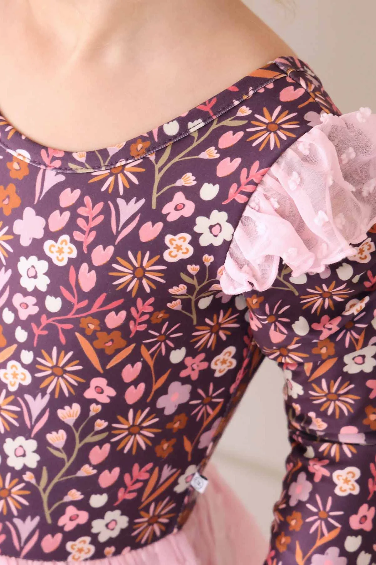 Long Sleeve Swiss Dot Leotard | Sugar Plum - Image 11