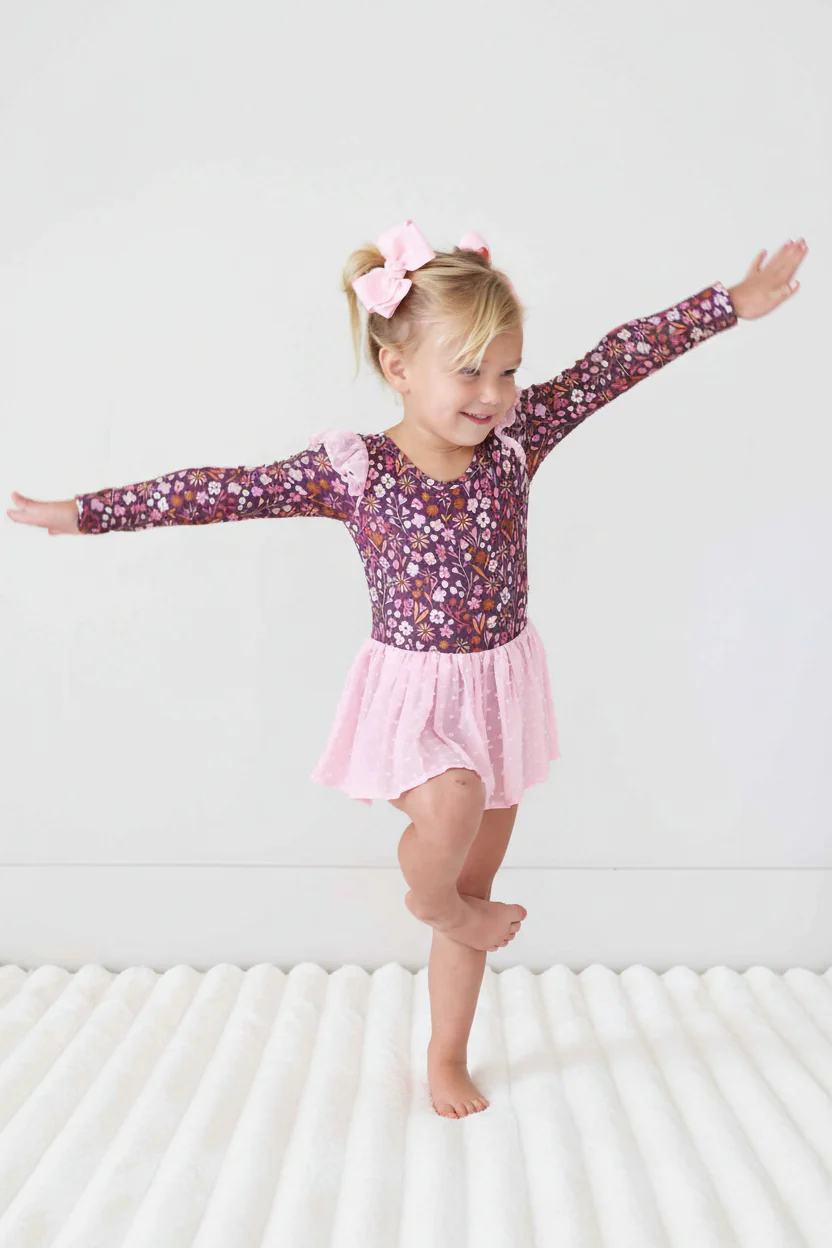 Long Sleeve Swiss Dot Leotard | Sugar Plum - Image 8