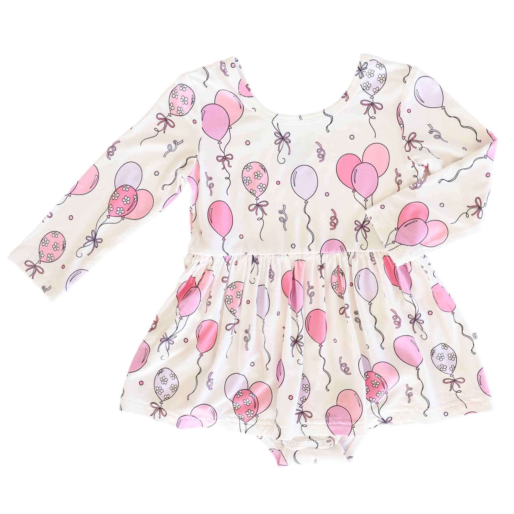 Long Sleeve Twirl Bodysuit | Party Time Pink - Image 6