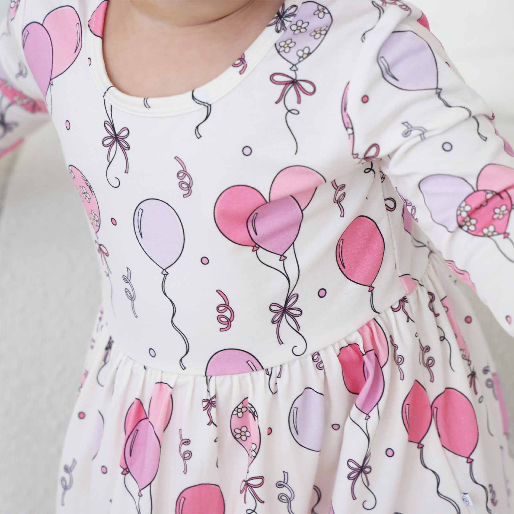 Long Sleeve Twirl Bodysuit | Party Time Pink - Image 7