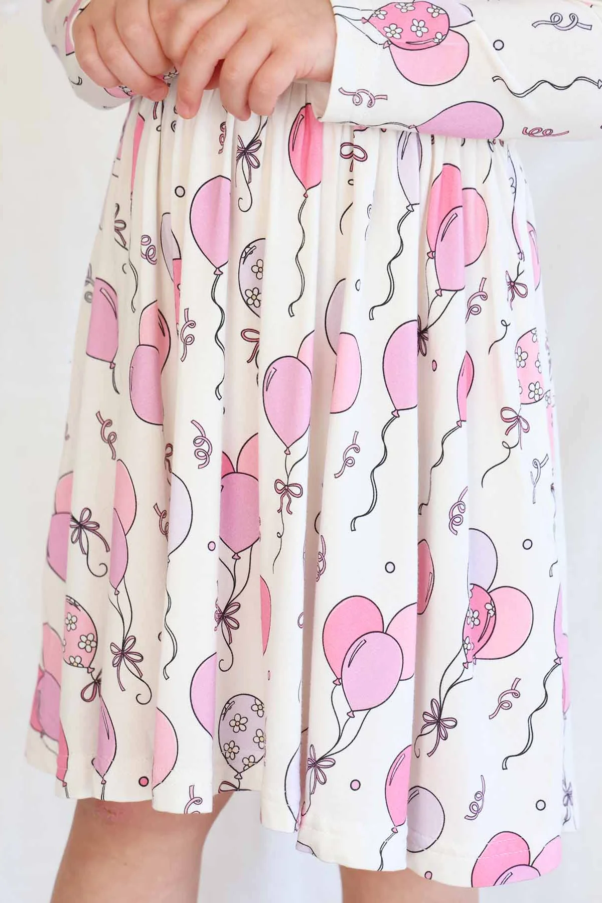 Long Sleeve Twirl Dress | Party Time Pink - Image 3