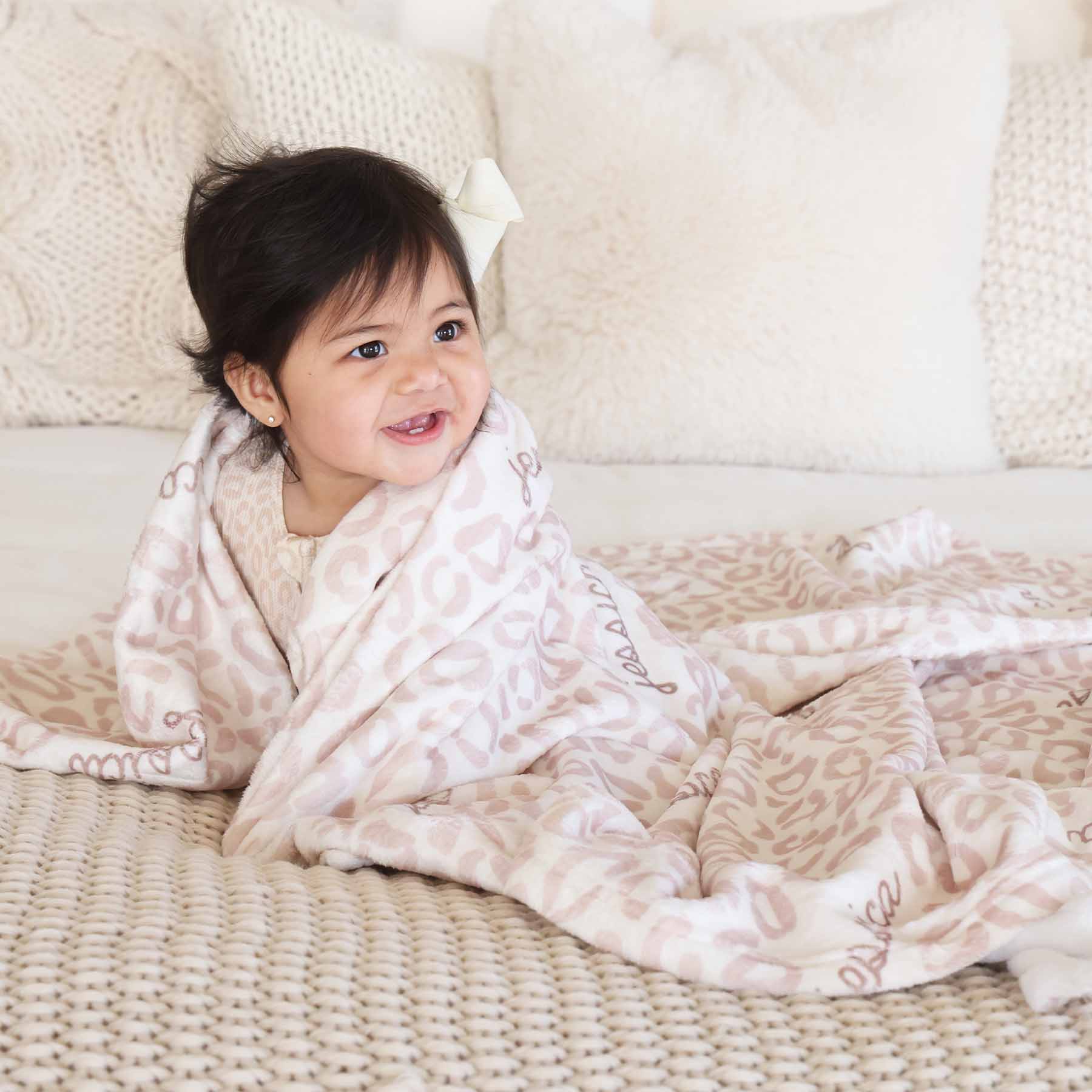 Lovely Leopard Personalized Kids Blanket - Image 3