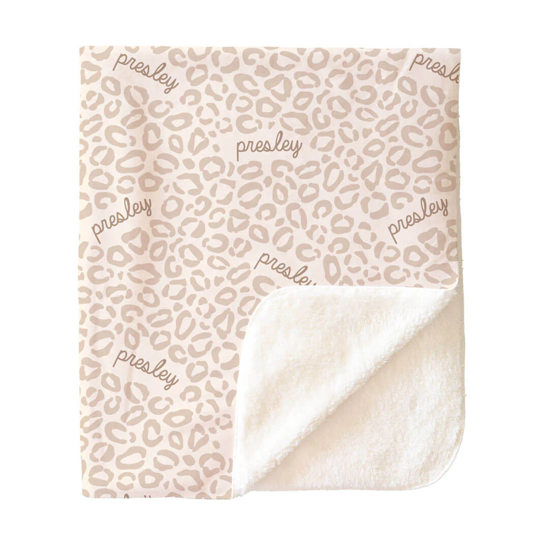 Lovely Leopard Personalized Kids Blanket - Image 7