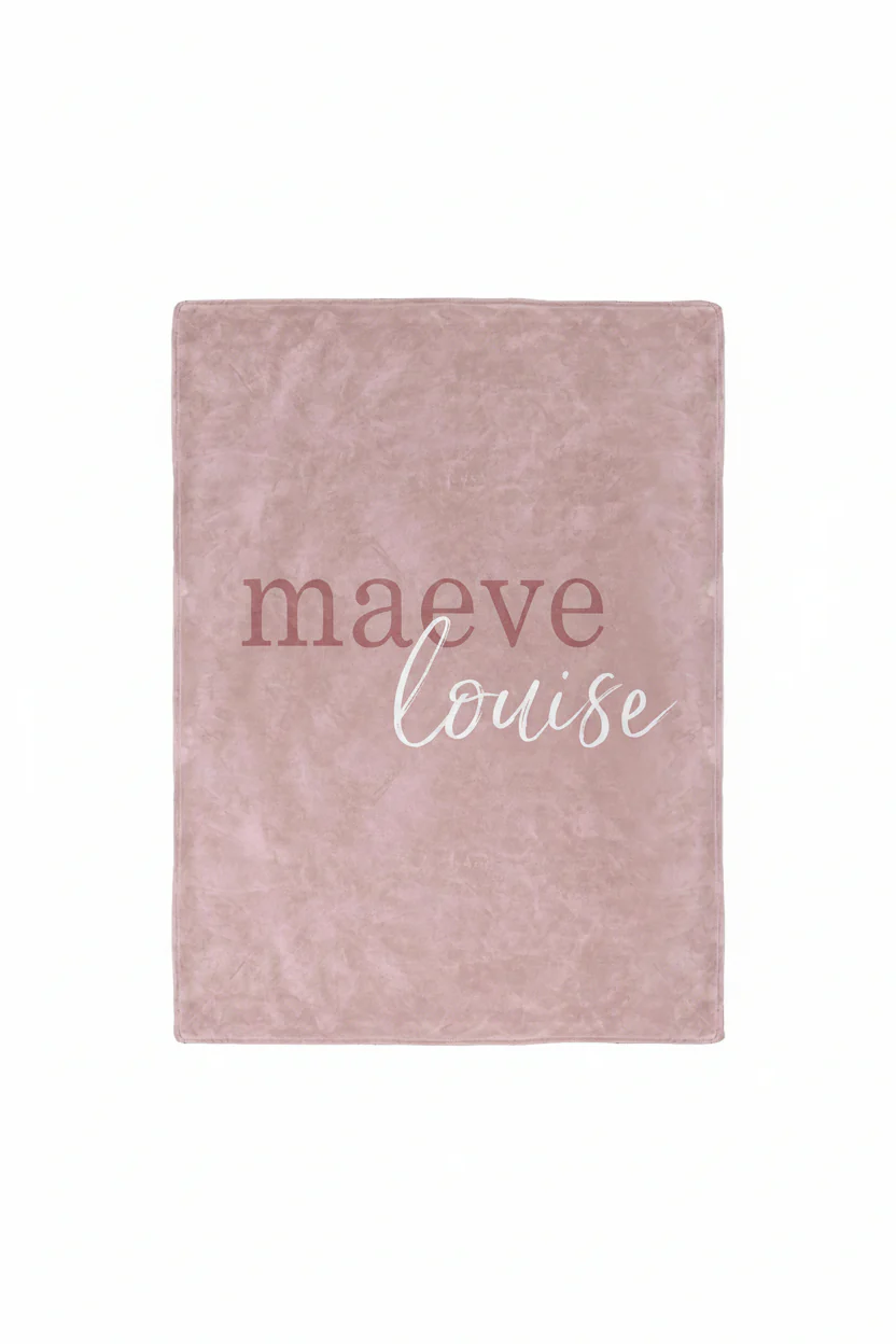 Color Story | Mauve Personalized Toddler Blanket
