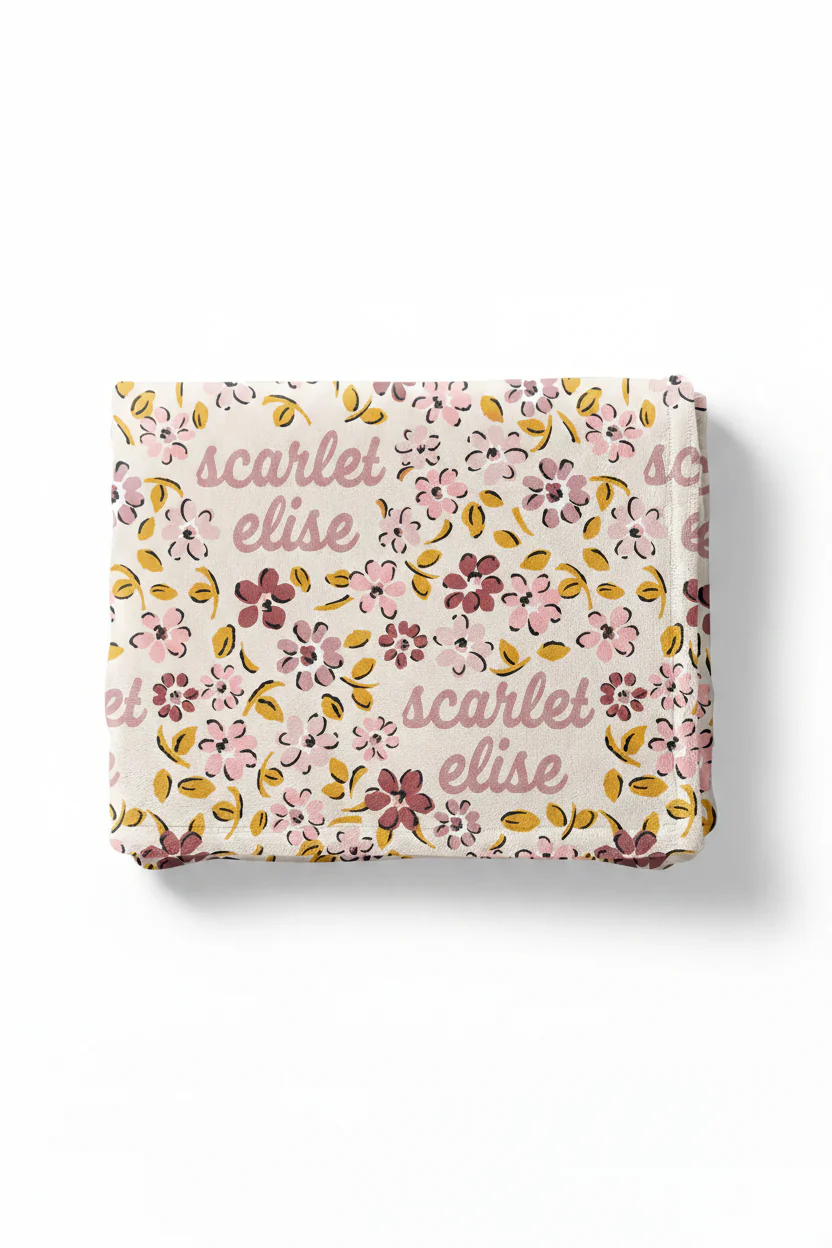 Mauvelous Meadow Personalized Kids Blanket - Image 2