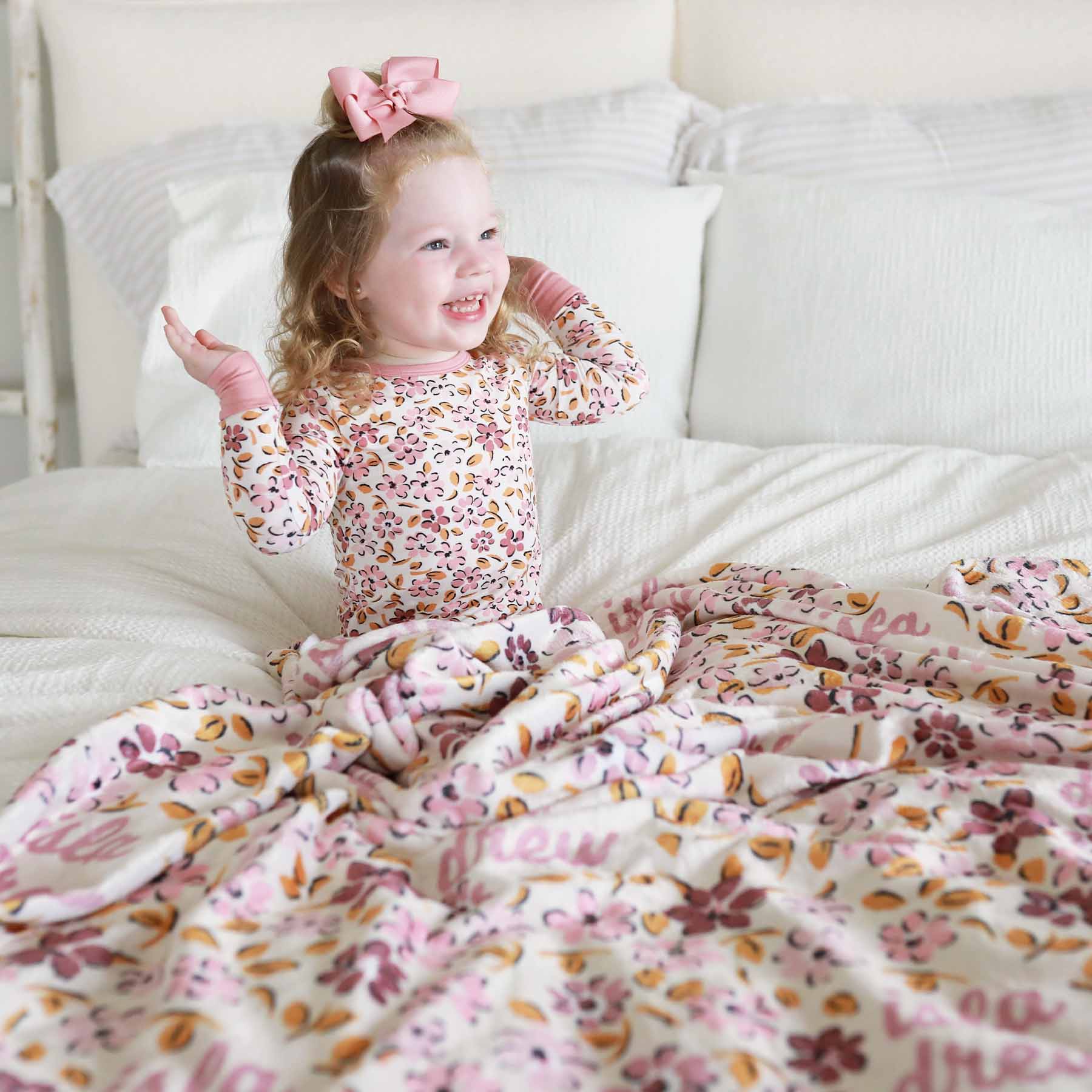 Mauvelous Meadow Personalized Kids Blanket - Image 6