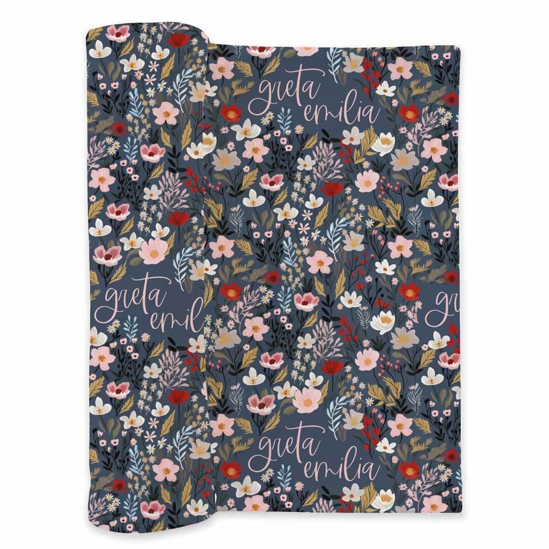 Midnight Meadow Personalized Swaddle Blanket - Image 2