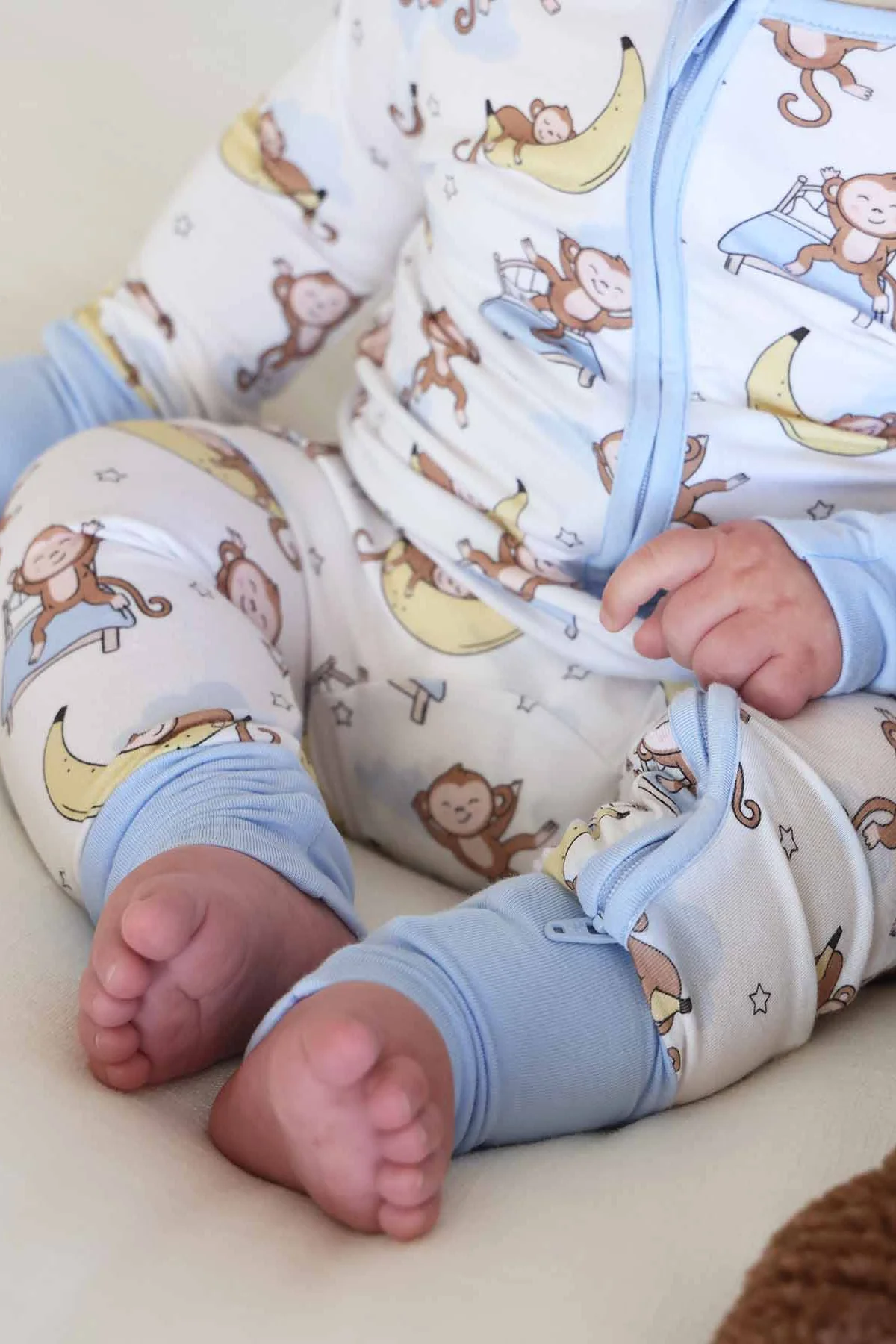 Monkey See, Monkey Snooze Convertible Zip Romper - Image 12